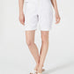 INC International Concepts Women's Denim Bermuda Shorts In Curvy White Size 2