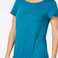 Ideology Women's Cross Back T-Shirt Turq/Aqua Size Small