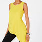 Alfani Women's Asymmetrical-Hem Top Gold Size Large