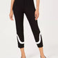Alfani Women's Colorblocked Ankle Pants Black Size 8 Petite