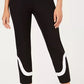 Alfani Women's Colorblocked Ankle Pants Black Size 8 Petite