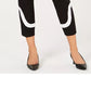 Alfani Women's Colorblocked Ankle Pants Black Size 8 Petite
