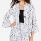 JM Women's Collection Crinkle Texture Bell-Sleeve Jacket White Size Small