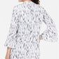 JM Women's Collection Crinkle Texture Bell-Sleeve Jacket White Size Small