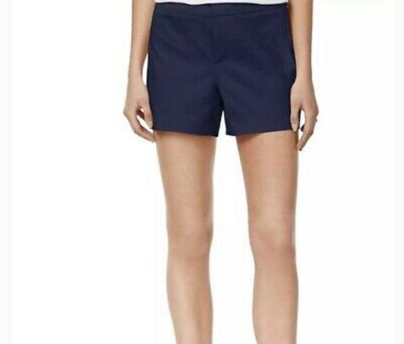 Maison Jules Women's Flat Front Chino Shorts Navy Size 12