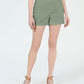 Maison Jules Women's Flat Front Chino Shorts Green Size 8
