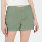 Maison Jules Women's Flat Front Chino Shorts Green Size 8