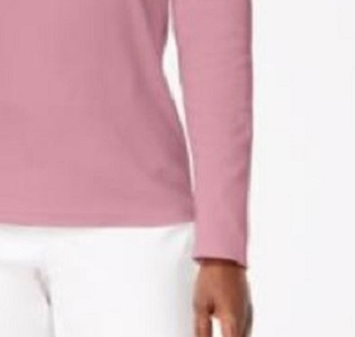 Karen Scott Women's Cotton Scoop-Neck Top Dark Pink Size XX-Large