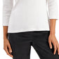 Karen Scott Women's Cotton Scoop Neck Top White Size XX-Large