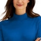 Karen Scott Women's Cotton Mock Neck Top Blue Size X-Large