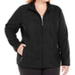 Karen Scott Women's Plus Size Zip-Front Jacket Black Size 3X
