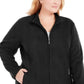 Karen Scott Women's Plus Size Zip-Front Jacket Black Size 3X