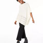 Charter Club Women's Metallic Open Stitch Poncho Sweater Blush Heather Beige One Size