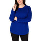 Karen Scott Women's Textured Sweater Navy Size Small