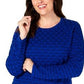 Karen Scott Women's Textured Sweater Navy Size Small
