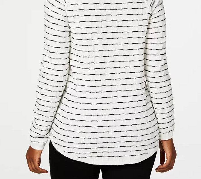 Karen Scott Women's Textured Sweater Natural Size Small