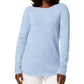 Karen Scott Women's Curved-Hem Sweater Blue Size Medium