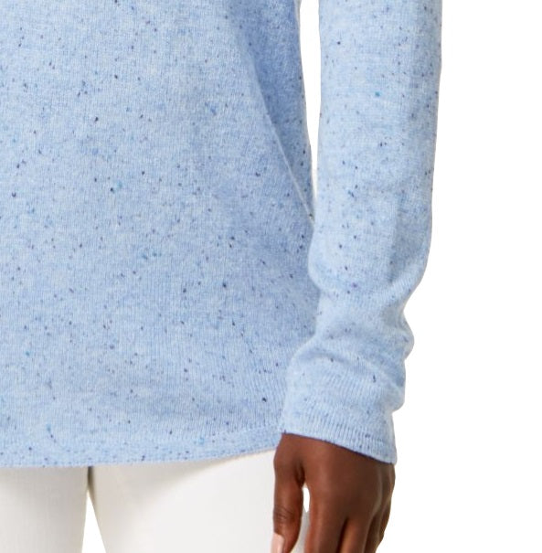 Karen Scott Women's Curved-Hem Sweater Blue Size Medium