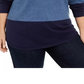 Karen Scott Women's Cotton Colorblocked Sweater Blue Size 1X