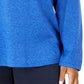 Karen Scott Women's Plus Size Curved-Hem Pullover Sweater Blue Size 1X