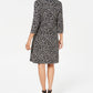 Karen Scott Women's Petite Floral-Print Swing Dress Black Size Petite