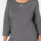 Karen Scott Women's Sport Cotton Studded 3/4-Sleeve Sweatshirt Charcoal Size Extra Small
