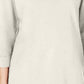 Karen Scott Women's Sport Cotton Studded 3/4 Sleeve Sweatshirt White Size Large