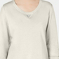 Karen Scott Women's Sport Cotton Studded 3/4 Sleeve Sweatshirt White Size Small