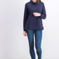 Karen Scott Women's Sport Cowl-Neck Top Navy Size XX Large