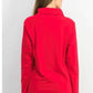 Karen Scott Women's Sport Cowl-Neck Top Bright Red Size Large