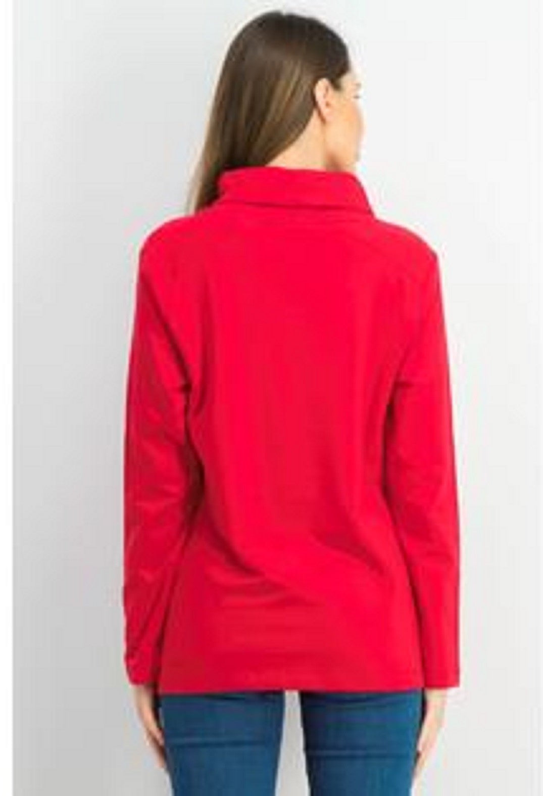 Karen Scott Women's Sport Cowl-Neck Top Bright Red Size Large