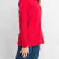 Karen Scott Women's Sport Cowl-Neck Top Bright Red Size Large