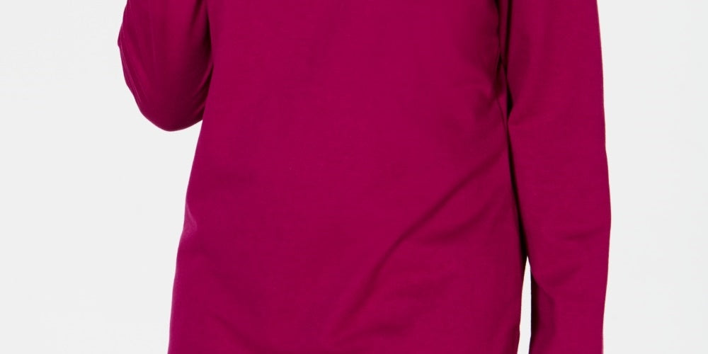 Karen Scott Women's Sport Cowl Neck Top Red Size X-Small