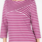 Karen Scott Women's Striped Crossover Top White Size Medium