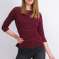 Karen Scott Women's Petite Striped Top Red Size Medium
