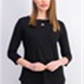 Karen Scott Women's Three Quarter Sleeve Cutout Top Black Size Small