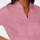Karen Scott Women's Cotton Eyelet Yoke Top Pink Size X-Small