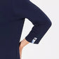 Karen Scott Women's Layered-Look Solid & Plaid Top Navy Size Large