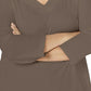 Karen Scott Women's Eyelet Trim Top Brown Size X-Small