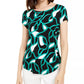 Alfani Women's Printed T-Shirt Black Size Extra Large