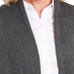 JM Collection Women's Ribbed Handkerchief-Hem Cardigan Grey Size Large