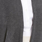 JM Collection Women's Ribbed Handkerchief-Hem Cardigan Grey Size Large