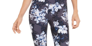 Ideology Women's Botanic Printed Leggings Navy Size Small