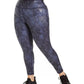 Ideology Women's Plus Size Python-Print Leggings Navy Size 2X