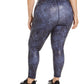 Ideology Women's Plus Size Python-Print Leggings Navy Size 2X