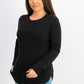 Charter Club Women's Cable Sweater Black Size Small