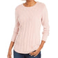 Charter Club Women's Cable Sweater Pink Size Large