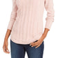 Charter Club Women's Cable Sweater Pink Size Large