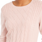 Charter Club Women's Cable Sweater Pink Size XX Large