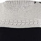 Charter Club Women's Metallic Colorblocked Crewneck Sweater Gray Size Large
